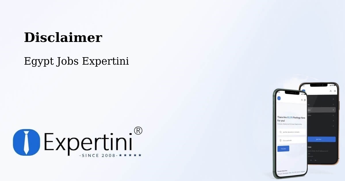 Disclaimer – Mallawī - Egypt Jobs Expertini
