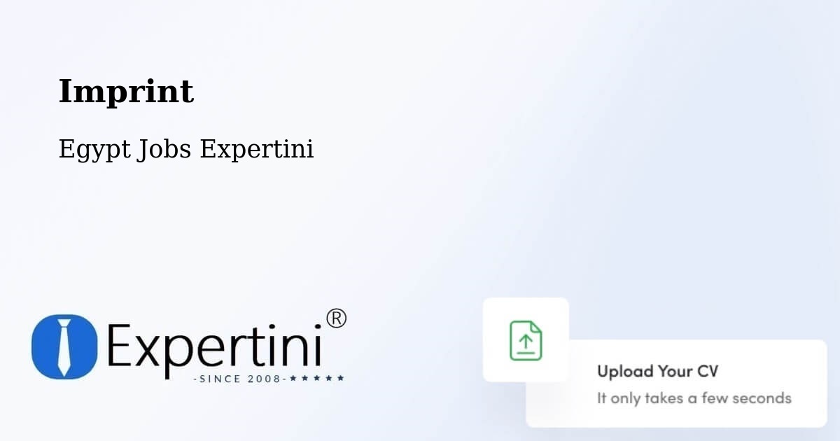 Imprint – Mallawī - Egypt Jobs Expertini
